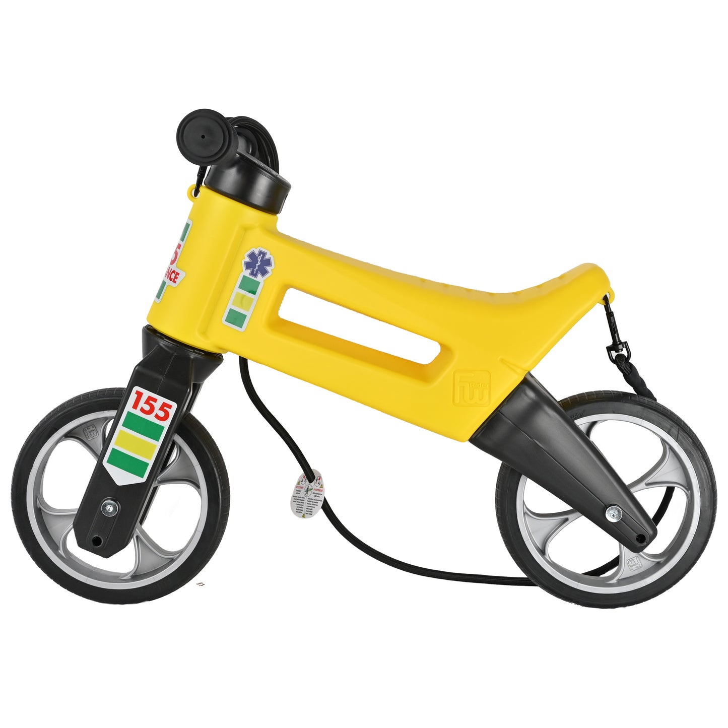 Odrážedlo FUNNY WHEELS Rider SuperSport 2v1 – Záchranná služba s popruhem a tichými koly