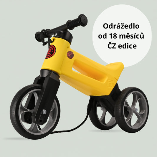 Odrážedlo FUNNY WHEELS Rider SuperSport 2v1 – Edice ČZ s popruhem a tichými koly