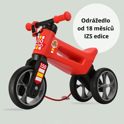 Odrážedlo FUNNY WHEELS Rider SuperSport 2v1 – Záchranná služba s popruhem a tichými koly